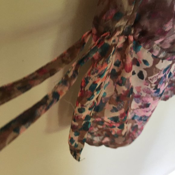 Blouse V-neck, short sleeve 1X - Picture 5 of 10